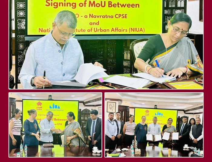 MoU between HUDCO and NIUA